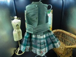 green dress jacket dress bk